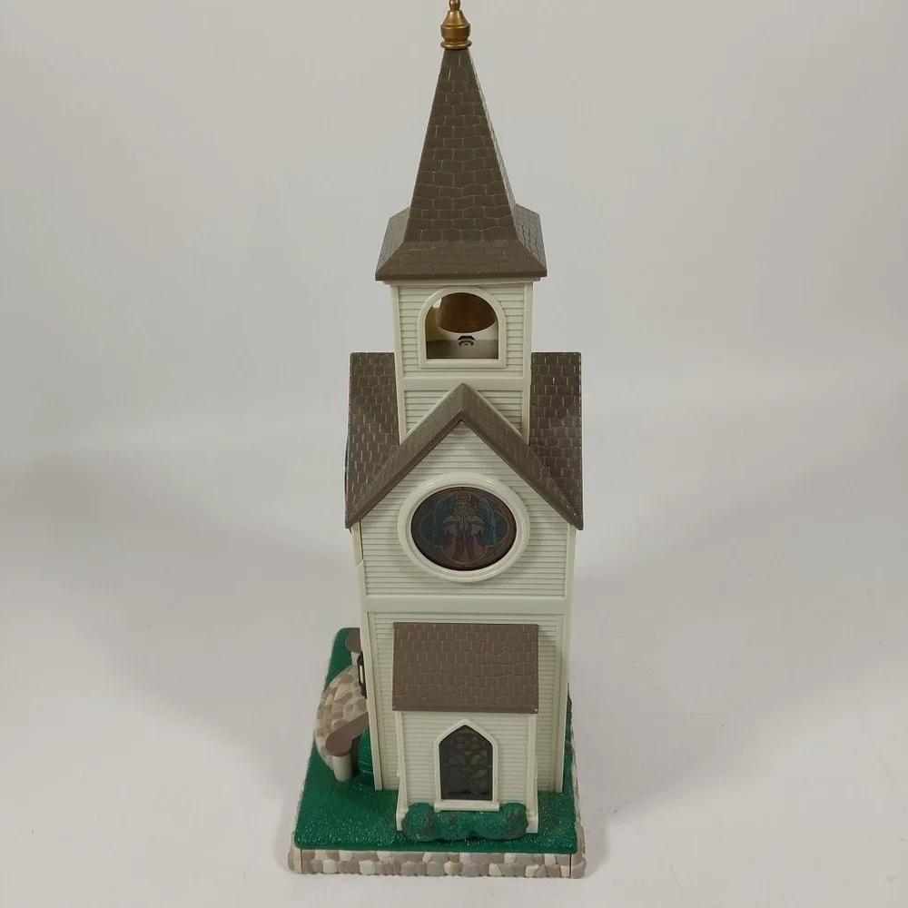 Avon Christmas Angel Music‎ Clock Light Staind Glass Church No Sound